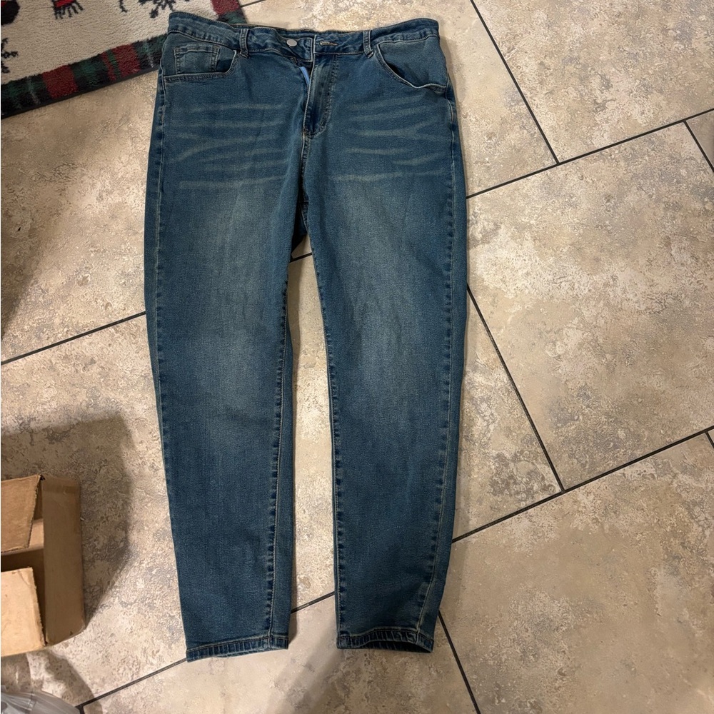 Women’s  Blue Denim Jeans - Classic Straight Fit 2X